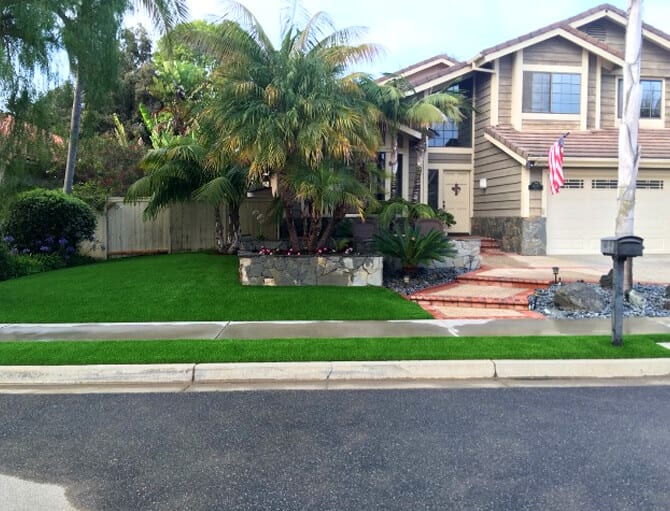 Residential Home Artificial Grass Lawn