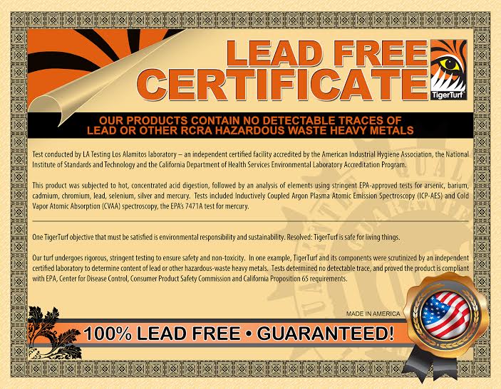 Lead Free Artificial Turf